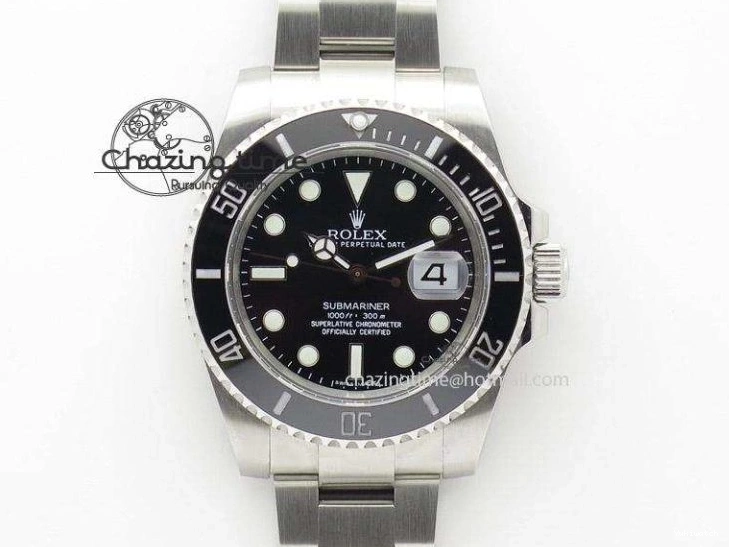 Edition SA3135 Black Black Green Strap Rubber Submariner Best 5GF Ceramic Dial on 40mm 0425